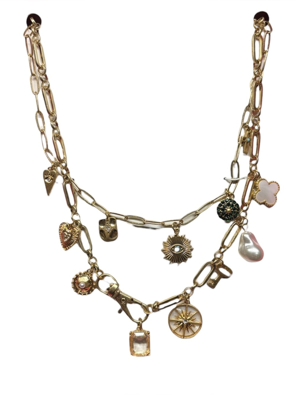✨ HOUSE OF HARLOW 1960 ✨ Gold-Tone Multi Layer Charm Necklace
